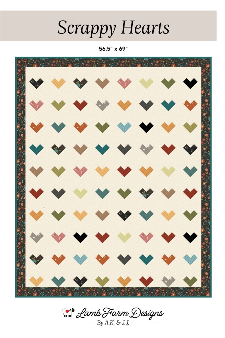 Scrappy Hearts: Free Jelly Roll Quilt Pattern